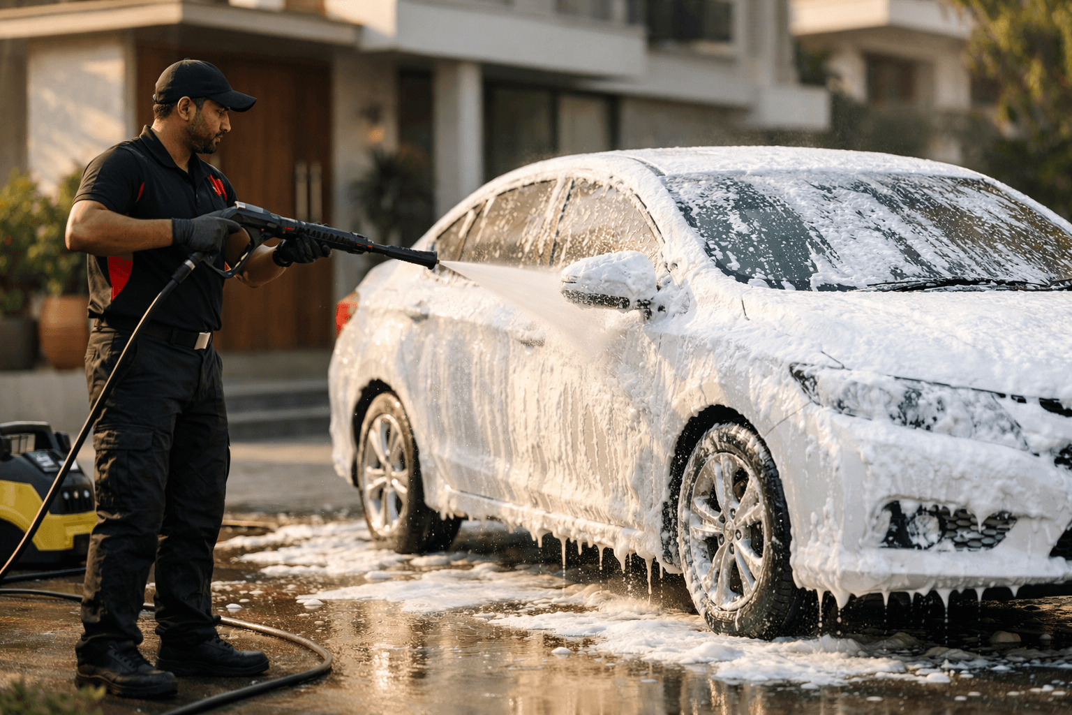 Doorstep car wash service